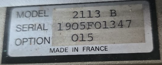 serial number and model