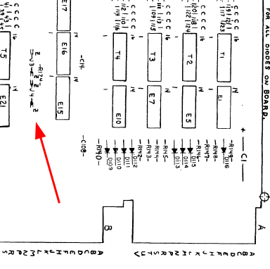 The location of the G231 jumpers, on the bottom right side of the board