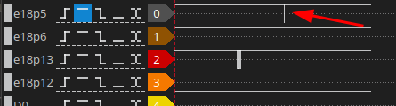 The trace shows that the inverting driver does not react at all to a signal