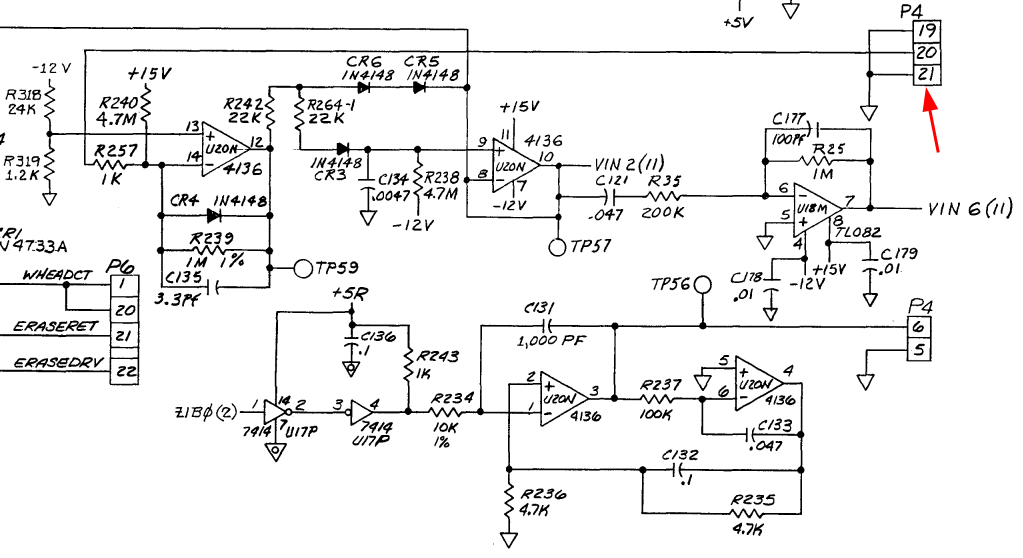 Tension arm deflection circuit