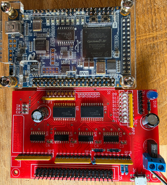 The completed board