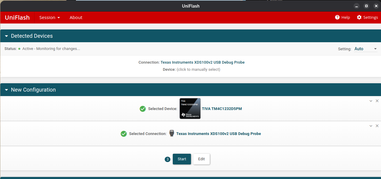 flash tool config