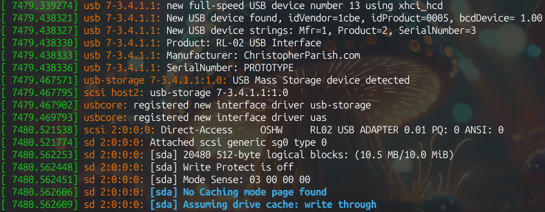 USB drive registered