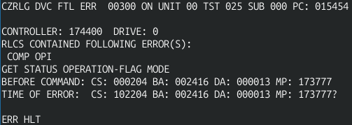 error after replacement