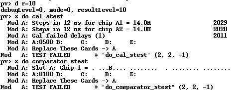 Detailed test results